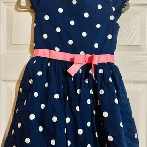 Carter's Blue and White Fit and Flare Dress Sleeveless